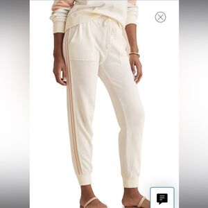 Faherty Molli side-striped pocketed high waist drawstring joggers